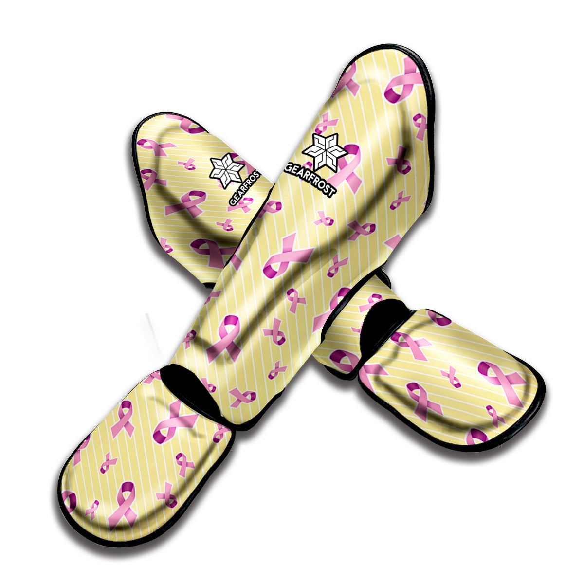 Pastel Breast Cancer Awareness Print Muay Thai Shin Guard