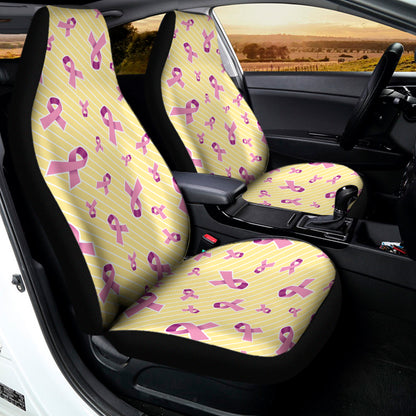 Pastel Breast Cancer Awareness Print Universal Fit Car Seat Covers
