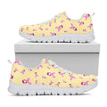 Pastel Breast Cancer Awareness Print White Running Shoes