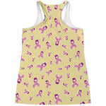 Pastel Breast Cancer Awareness Print Women's Racerback Tank Top