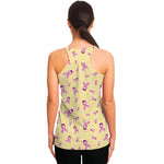 Pastel Breast Cancer Awareness Print Women's Racerback Tank Top