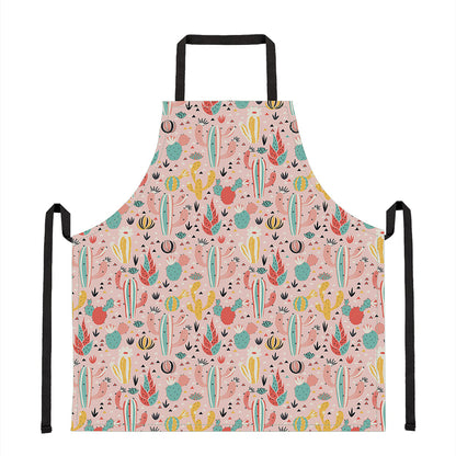 Pastel Cactus And Succulent Print Apron