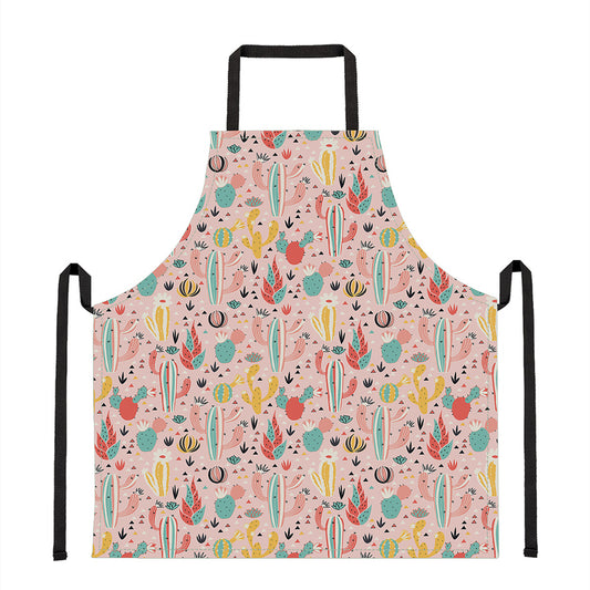 Pastel Cactus And Succulent Print Apron
