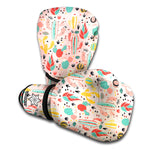 Pastel Cactus And Succulent Print Boxing Gloves