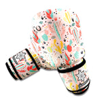 Pastel Cactus And Succulent Print Boxing Gloves