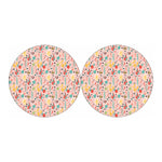 Pastel Cactus And Succulent Print Car Coasters