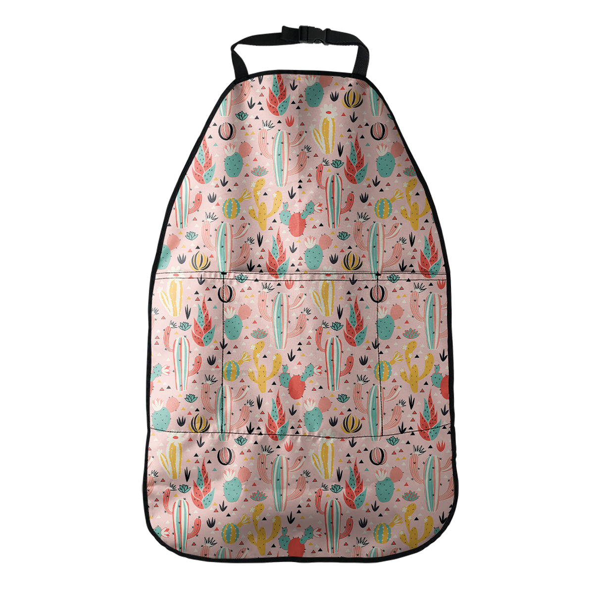 Pastel Cactus And Succulent Print Car Seat Organizers
