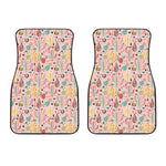 Pastel Cactus And Succulent Print Front Car Floor Mats