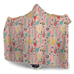 Pastel Cactus And Succulent Print Hooded Blanket