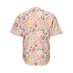 Pastel Cactus And Succulent Print Men's Baseball Jersey