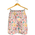 Pastel Cactus And Succulent Print Men's Shorts