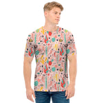 Pastel Cactus And Succulent Print Men's T-Shirt