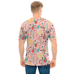 Pastel Cactus And Succulent Print Men's T-Shirt