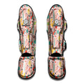 Pastel Cactus And Succulent Print Muay Thai Shin Guards