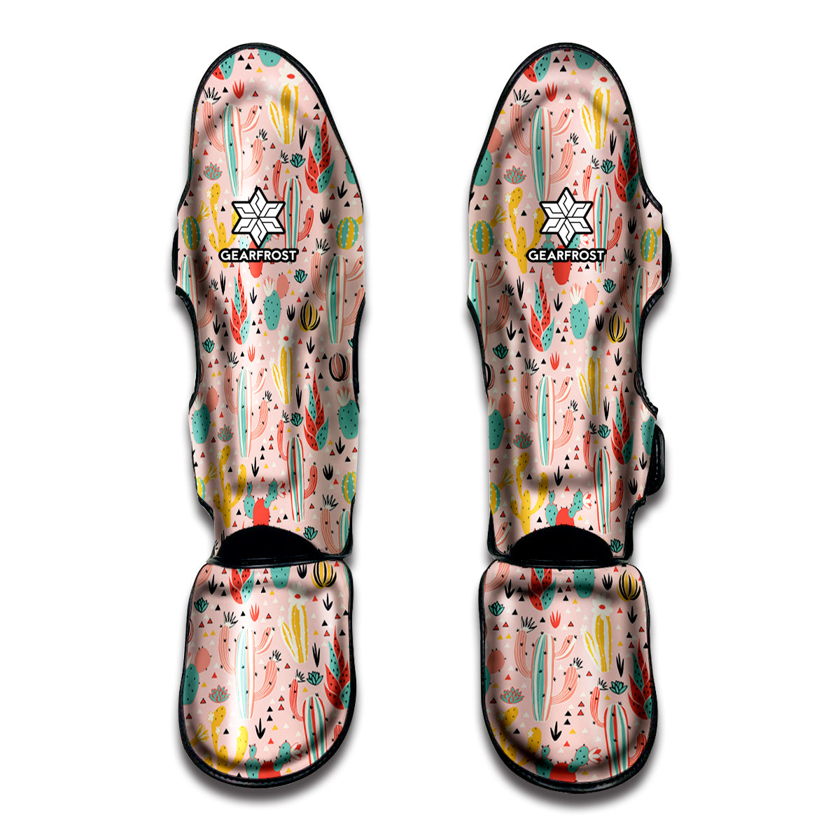 Pastel Cactus And Succulent Print Muay Thai Shin Guard