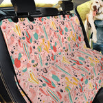 Pastel Cactus And Succulent Print Pet Car Back Seat Cover
