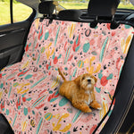 Pastel Cactus And Succulent Print Pet Car Back Seat Cover