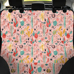 Pastel Cactus And Succulent Print Pet Car Back Seat Cover