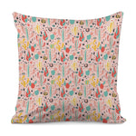 Pastel Cactus And Succulent Print Pillow Cover