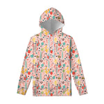 Pastel Cactus And Succulent Print Pullover Hoodie