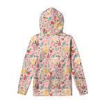 Pastel Cactus And Succulent Print Pullover Hoodie