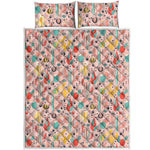 Pastel Cactus And Succulent Print Quilt Bed Set