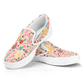 Pastel Cactus And Succulent Print White Slip On Sneakers