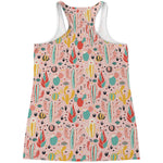 Pastel Cactus And Succulent Print Women's Racerback Tank Top