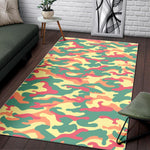 Pastel Camouflage Print Area Rug GearFrost