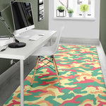 Pastel Camouflage Print Area Rug GearFrost