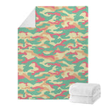 Pastel Camouflage Print Blanket
