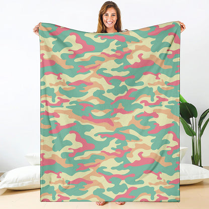 Pastel Camouflage Print Blanket