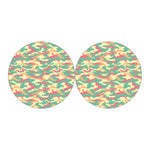 Pastel Camouflage Print Car Coasters