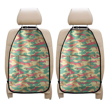 Pastel Camouflage Print Car Seat Organizers