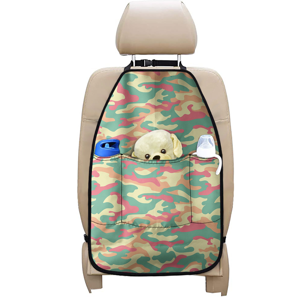 Pastel Camouflage Print Car Seat Organizers