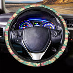 Pastel Camouflage Print Car Steering Wheel Cover