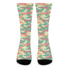 Pastel Camouflage Print Crew Socks
