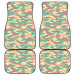 Pastel Camouflage Print Front and Back Car Floor Mats