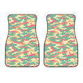 Pastel Camouflage Print Front Car Floor Mats