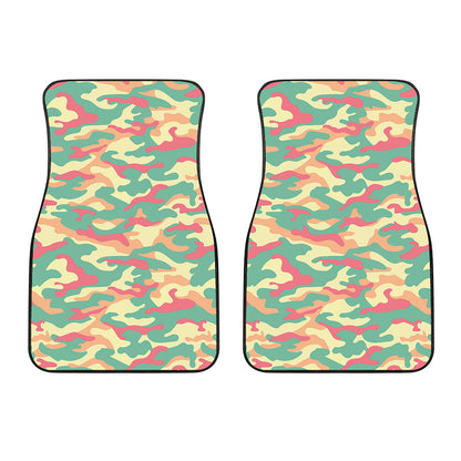 Pastel Camouflage Print Front Car Floor Mats