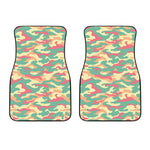 Pastel Camouflage Print Front Car Floor Mats