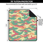 Pastel Camouflage Print Futon Protector