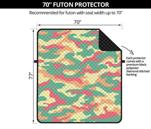 Pastel Camouflage Print Futon Protector
