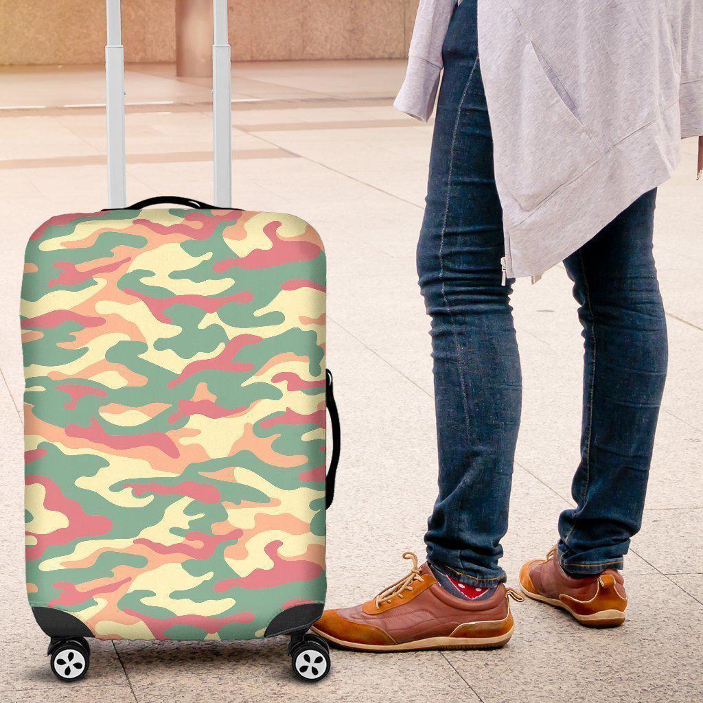 Pastel Camouflage Print Luggage Cover GearFrost