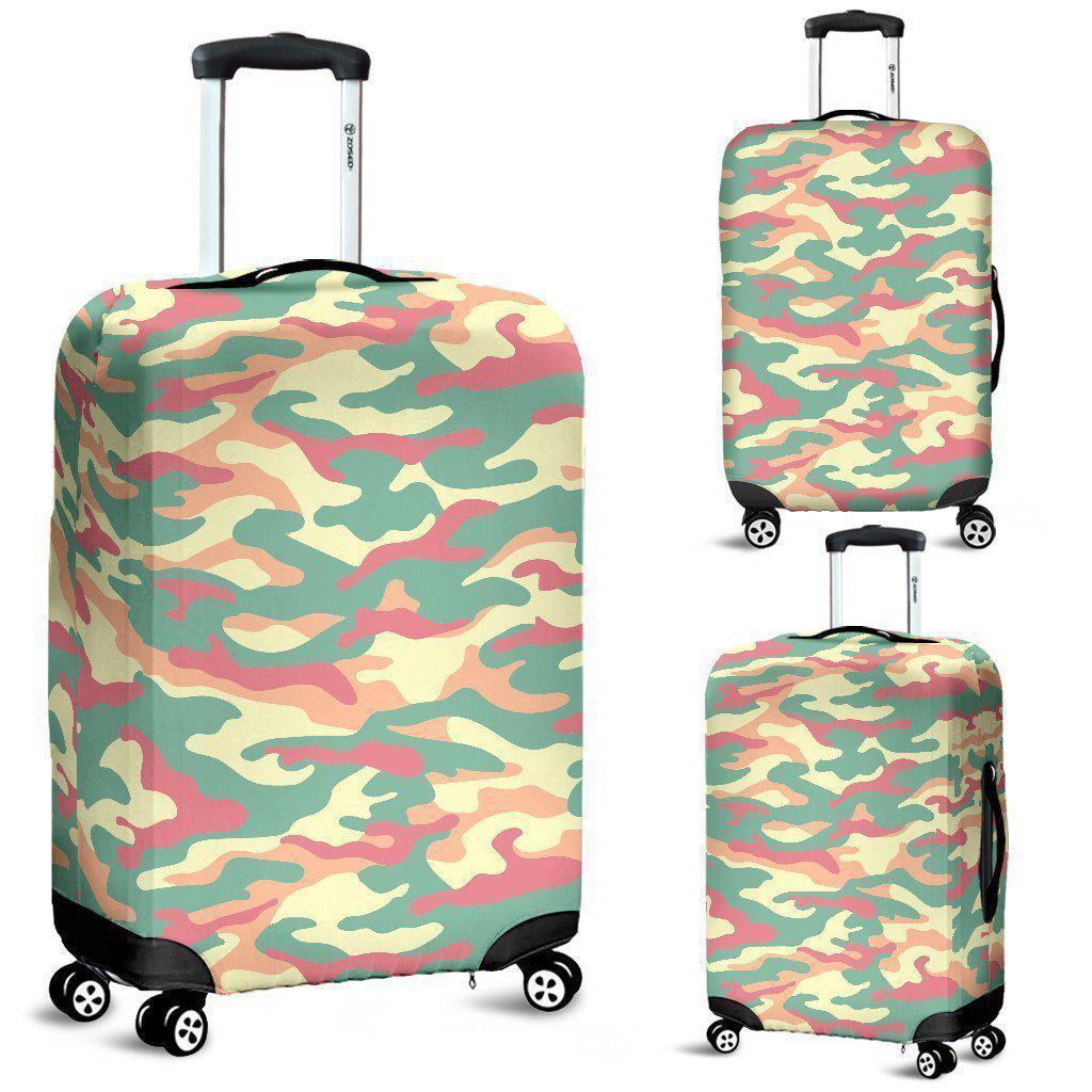 Pastel Camouflage Print Luggage Cover GearFrost