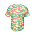 Pastel Camouflage Print Men's Baseball Jersey
