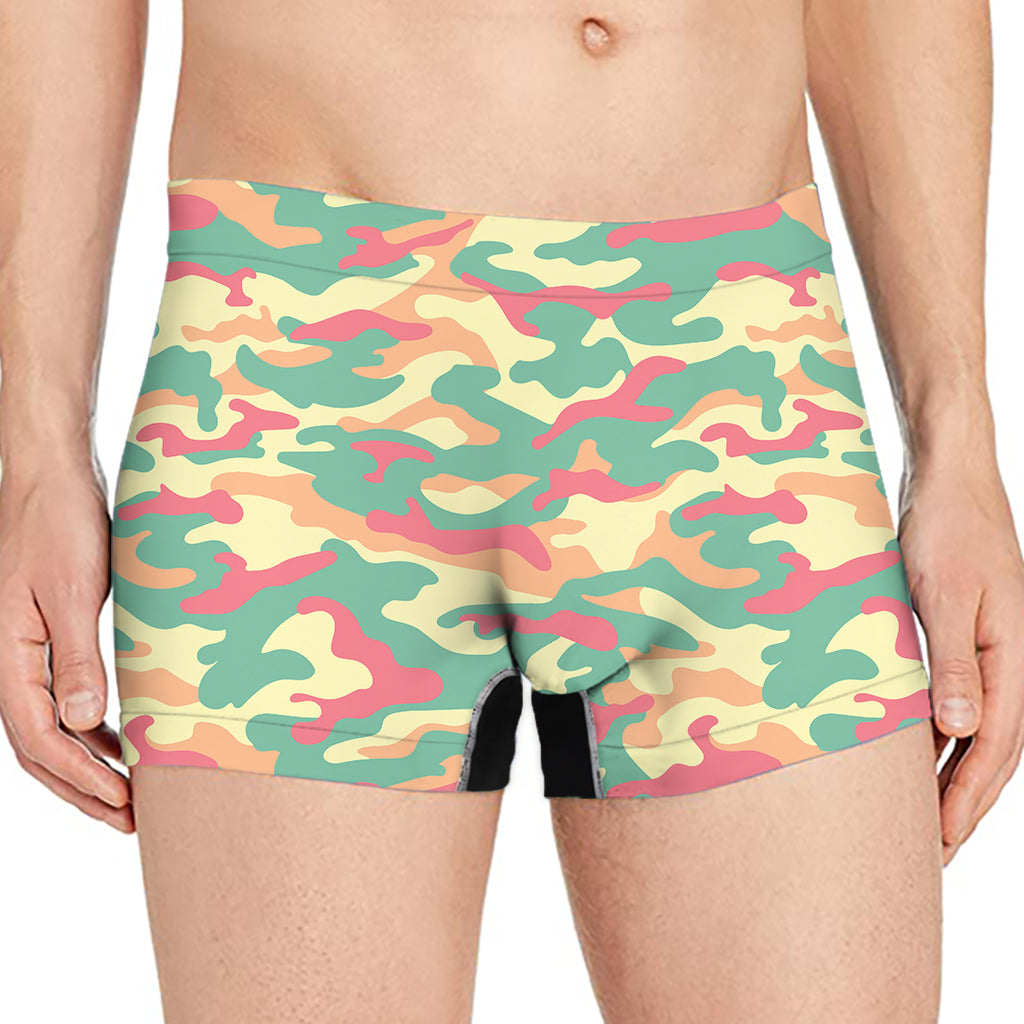 Pastel Camouflage Print Men's Boxer Briefs