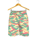 Pastel Camouflage Print Men's Shorts