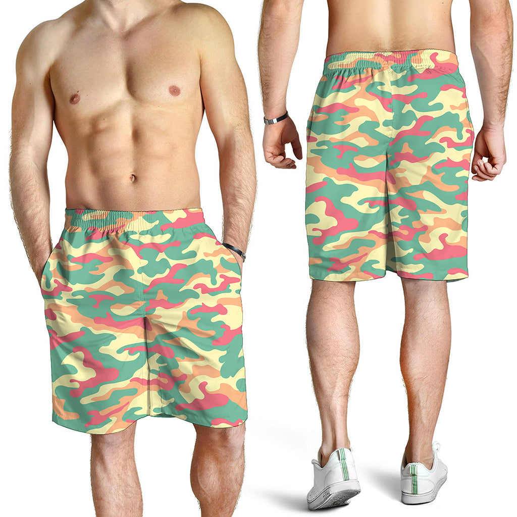 Pastel Camouflage Print Men's Shorts