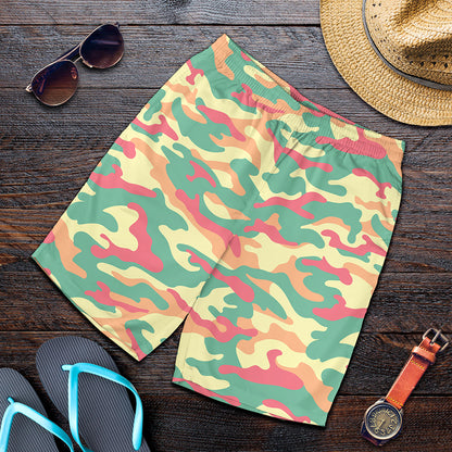 Pastel Camouflage Print Men's Shorts